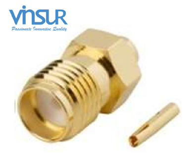 1152103D -- RF CONNECTOR - 50OHMS, SMA FEMALE, STRAIGHT, SOLDER TYPE, RG402 CABLE